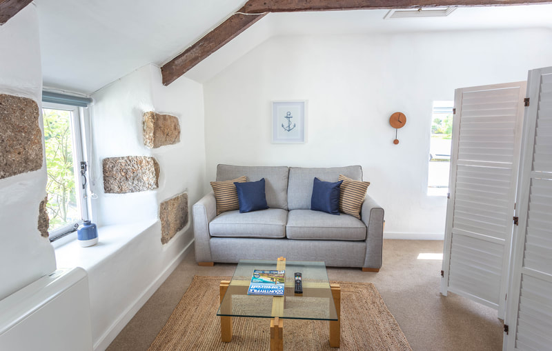interior layout of Sweet Pea holiday cottage in Penzance Cornwall