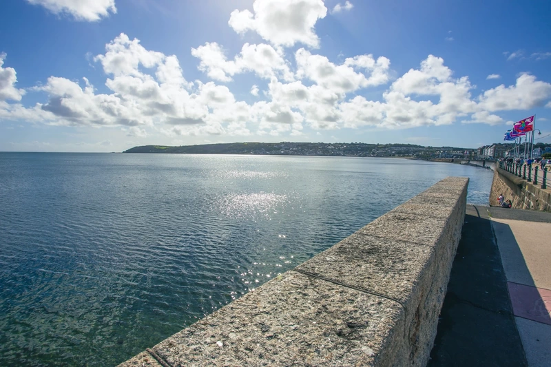 Penzance ocean view from harbour side 