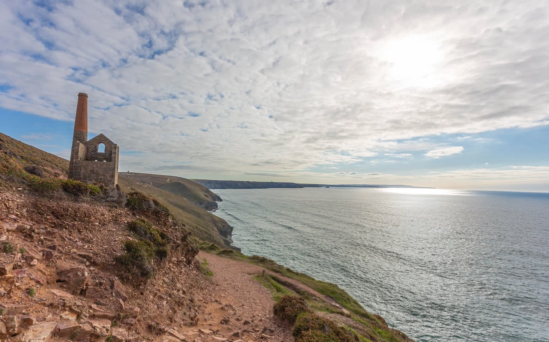 Engine house view at Wheal Coates in North Cornwall
